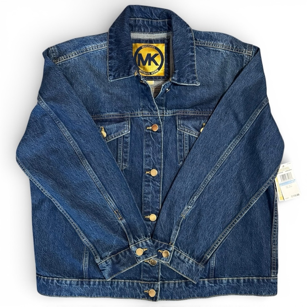 NWT Michael Michael Kors Women’s Denim Jean Jacket Cotton XL Classic Casual